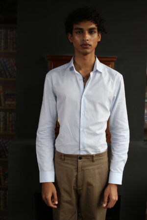 Classic White Shirt & Brown Trouser Men’s Formal Outfit